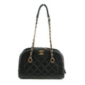 Chanel Matelasse Black Lambskin Shoulder Bag Gold Hardware #2864 by Bolt Boutique