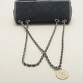 Chanel Matelasse Denim Single Flap Double Chain Bag Blue Silver Metal Fittings 20 Series #2607 by Bolt Boutique