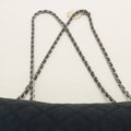 Chanel Matelasse Denim Single Flap Double Chain Bag Blue Silver Metal Fittings 20 Series #2607 by Bolt Boutique