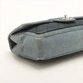 Chanel Matelasse Denim Single Flap Double Chain Bag Blue Silver Metal Fittings 20 Series #2607 by Bolt Boutique