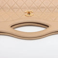 Chanel Matelasse Lambskin 2 Way Shoulder Bag Beige Gold Metal Fittings #3750 by Bolt Boutique
