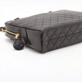 Chanel Matelasse Lambskin Chain handbag Black Gold Metal Fittings 3 Series #3756 by Bolt Boutique