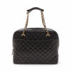 Chanel Matelasse Lambskin Chain handbag Black Gold Metal Fittings 3 Series #3756