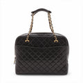 Chanel Matelasse Lambskin Chain handbag Black Gold Metal Fittings 3 Series #3756 by Bolt Boutique