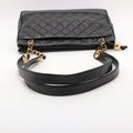 Chanel Matelasse Lambskin Chain Shoulder Bag Black Gold Metal Fittings #2512 by Bolt Boutique