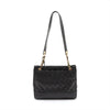 Chanel Matelasse Lambskin Chain Shoulder Bag Black Gold Metal Fittings #2512