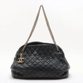 Chanel Matelasse Lambskin Chain Shoulder Bag Black Gold Metal Fittings 14 Series #2608 by Bolt Boutique