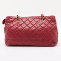 Chanel Matelasse Lambskin Chain Shoulder Bag Red Gold Metal Fittings 1328599 #1737 by Bolt Boutique