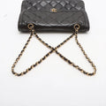 Chanel Matelasse Lambskin Double Flap Double Chain Black Shoulder Bag 3 Series #3747 by Bolt Boutique