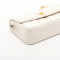 Chanel Matelasse Lambskin Single Flap Single Chain Bag White Gold Metal Fittings SKU-#3751 by Bolt Boutique