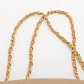 Chanel Matelasse Lambskin Single Flap Double Chain Bag Beige Gold Hardware 2 Series-#2892 by Bolt Boutique