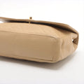 Chanel Matelasse Lambskin Single Flap Double Chain Bag Beige Gold Hardware 2 Series-#2892 by Bolt Boutique