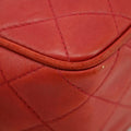Chanel Matelasse Lambskin Tassel Camera Shoulder Bag Red #3637 by Bolt Boutique