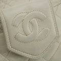 Chanel Matelasse Lambskin Tassel Camera Shoulder Bag White #3632 by Bolt Boutique