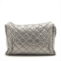 Chanel Matelasse Metallic Calfskin Quilted Medium Chain Me Hobo Dark Silver 14 Series -#2596 by Bolt Boutique