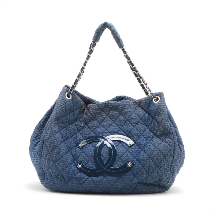 Chanel Matelasse Nylon Patent Quilred CC Accordian Coco Mark Shoudler Bag 13 Series #2878 by Bolt Boutique