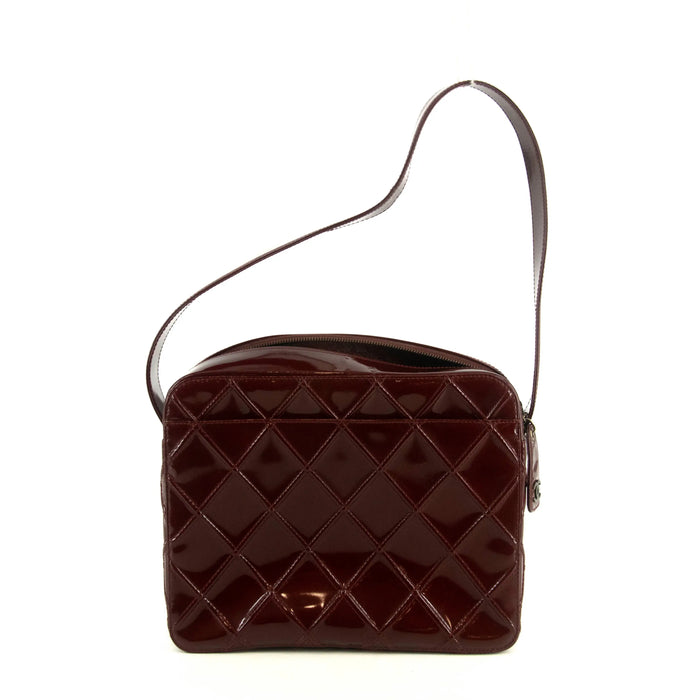 Chanel Matelasse Patent Enamel Red Shoulder Bag #4738 by Bolt Boutique