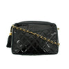 Chanel Matelasse Patent Leather Black Tassel Shoulder Bag #4750