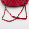 Chanel Matelasse Patent Leather Chain Tote Bag Red Silver Metal Fittings 15XXXXXX #1925 by Bolt Boutique