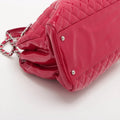 Chanel Matelasse Patent Leather Chain Tote Bag Red Silver Metal Fittings 15XXXXXX #1925 by Bolt Boutique