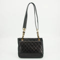 Chanel Matelasse Quilted Black Lambskin Shoulder Bag 2 Series #2625 by Bolt Boutique