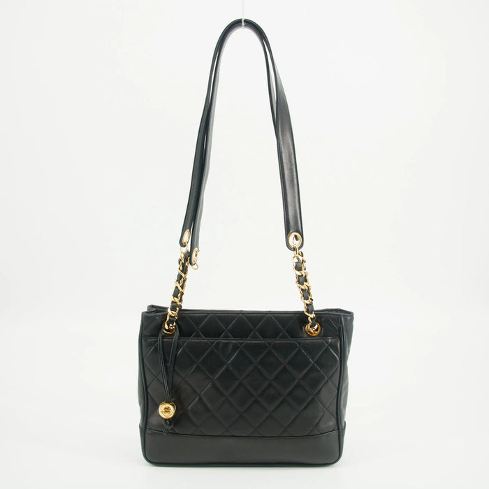 Chanel Matelasse Quilted Black Lambskin Shoulder Bag 2 Series #2625 by Bolt Boutique