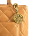 Chanel Matelasse Quilted Brown Caviar Skin Medallion Reprint Tote Bag #4731 by Bolt Boutique