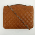 Chanel Matelasse Single Flap 30 Silver Chain Brown Caviar Skin 19 Series #2616 by Bolt Boutique