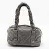 Chanel Matelasse Vintage Calfskin Hand bag Gray Silver Metal Fittings 10 Series #2605