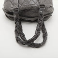 Chanel Matelasse Vintage Calfskin Hand bag Gray Silver Metal Fittings 10 Series #2605 by Bolt Boutique