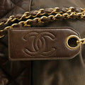 Chanel Matlasse Brown Bucket Bag Canvas / Lambskin Shoulder Bag by Bolt Boutique