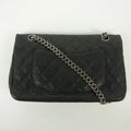 Chanel Matlasse Caviar Skin 2.55 Double Flap Chain Shoulder Bag Black #2534 by Bolt Boutique