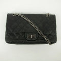 Chanel Matlasse Caviar Skin 2.55 Double Flap Chain Shoulder Bag Black #2534 by Bolt Boutique