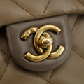 Chanel Medium Dark Grey Quilted Glazing Calfskin Top Handle 23 Series - #2675 by Bolt Boutique