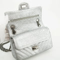 Chanel Metallic Aged Calfskin Double Flap Shoulder Bag #3639 by Bolt Boutique