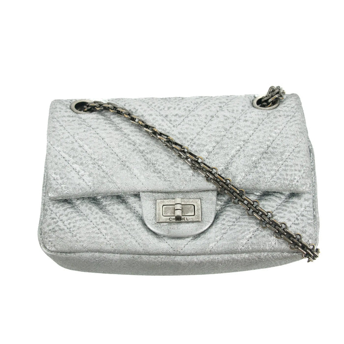 Chanel Metallic Aged Calfskin Double Flap Shoulder Bag #3639 by Bolt Boutique