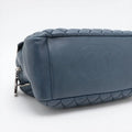Chanel New Bubble Expandable Zip Bowling Bag Lambskin Shoulder Bag Blue Gunmetal Fittings 14 Series #2514 by Bolt Boutique