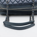 Chanel New Bubble Expandable Zip Bowling Bag Lambskin Shoulder Bag Blue Gunmetal Fittings 14 Series #2514 by Bolt Boutique