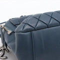 Chanel New Bubble Expandable Zip Bowling Bag Lambskin Shoulder Bag Blue Gunmetal Fittings 14 Series #2514 by Bolt Boutique