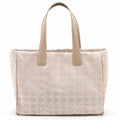 Chanel New Travel Line Nylon &amp; Leather Tote bag Beige Gold Metal Fittings 10249875 #2447 by Bolt Boutique
