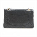 Chanel Paris Limited Matelasse Lambskin Double Flap Double Chain Black Gold Metal Fittings 0 Series #2515 by Bolt Boutique