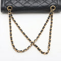 Chanel Paris Limited Matelasse Lambskin Double Flap Double Chain Black Gold Metal Fittings 0 Series #2515 by Bolt Boutique