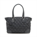 Chanel Paris New York Line Nylon &amp; Leather Tote Bag Black Silver Metal Fittings 10 Series #2881 by Bolt Boutique