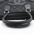 Chanel Paris New York Line Nylon &amp; Leather Tote Bag Black Silver Metal Fittings 10 Series #2881 by Bolt Boutique