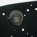 Chanel Perforated Caviar Skin Leather Tote Bag Blue 23 Series #2626 by Bolt Boutique