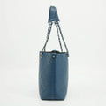 Chanel Perforated Caviar Skin Leather Tote Bag Blue 23 Series #2626 by Bolt Boutique