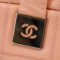 Chanel Pink Coco Mark Chocolate Bar Caviar Skin Tote Bag #2944 by Bolt Boutique