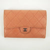 Chanel Pink Coco Mark Matelasse Lambskin Wallet #2365