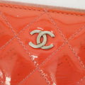 Chanel Pink Coco Mark Matelasse Patent Leather Round Zipper Long Wallet #2631 by Bolt Boutique