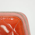 Chanel Pink Coco Mark Matelasse Patent Leather Round Zipper Long Wallet #2631 by Bolt Boutique